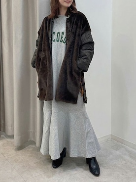 「Bou Jeloud（ブージュルード）のアイテム（シューズ）」を使った、Bab pressさん（レディース・154cm）の冬コーディネート