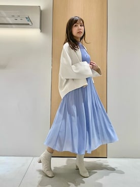 シアーリブプリーツドッキング ワンピース ＜XSサイズあり＞を使った