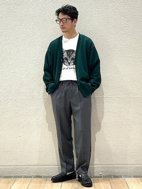 「SHIPS any（シップス エニィ）のアイテム（スラックス）」を使った、飯野さん（メンズ・170cm）の夏コーディネート