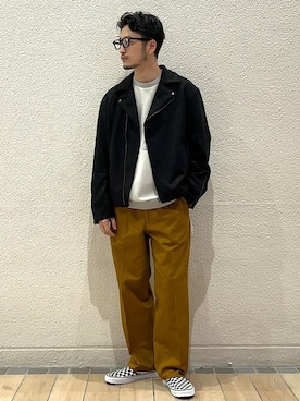 「SHIPS any（シップス エニィ）のアイテム（チノパンツ）」を使った、飯野さん（メンズ・170cm）の秋コーディネート