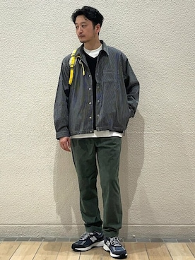 「アイテム（その他小物、ベージュ系）」を使った、飯野さん（メンズ・170cm）の秋コーディネート