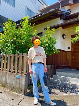 「H&M（エイチ・アンド・エム）のアイテム」を使った、t.kurokawaさん（メンズ・169cm）の夏コーディネート
