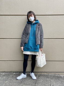 「韓国好きな人と繋がりたい」｜「アイテム（ブルゾン）」を使った、리나𓂃𓂂𓏸さん（レディース・154cm）の秋コーディネート