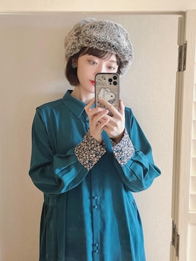 「韓国好きな人と繋がりたい」｜「アイテム（キャップ）」を使った、리나𓂃𓂂𓏸さん（レディース・154cm）の秋コーディネート