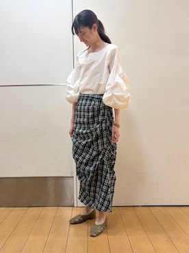 「HIMIKO（ヒミコ）の【HIMIKO】【撥水】グルカパンプス/661104（パンプス、グリーン系）」を使った、卑弥呼　新宿京王百貨店さん（レディース・160cm）の春コーディネート