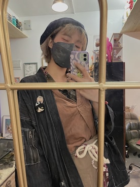 「initial（イニシャル）のアイテム（帽子）」を使った、y.an inkさん（レディース・164cm）の春コーディネート