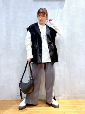 「PAGEBOY（ページボーイ）のアイテム（ジャケット/アウター）」を使った、ゆきほさん（骨格ナチュラル・レディース・159cm）の春コーディネート