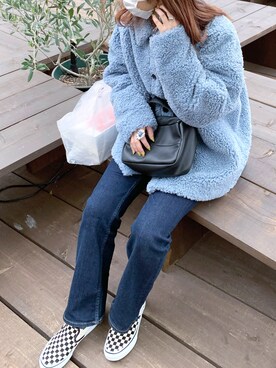 「JEANASIS（ジーナシス）のアイテム（その他アウター）」を使った、ゆきほさん（レディース・159cm）の冬コーディネート