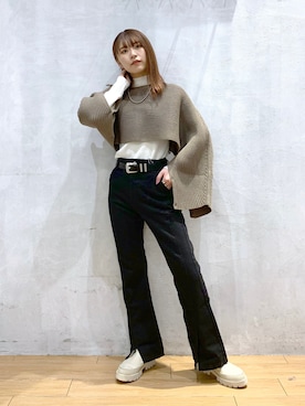 「PAGEBOY（ページボーイ）のアイテム（ワンピース）」を使った、ゆきほさん（骨格ナチュラル・レディース・159cm）の冬コーディネート