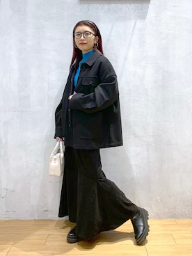 「PAGEBOY（ページボーイ）のアイテム（ジャケット/アウター）」を使った、ゆきほさん（骨格ナチュラル・レディース・159cm）の秋コーディネート