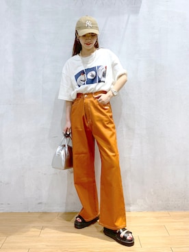 「PBLIM（ページボーイリム）のPAGEBOYLIM/カツラギスケーターパンツ（その他パンツ）」を使った、ゆきほさん（レディース・159cm）の夏コーディネート