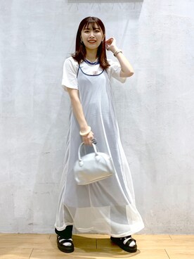 「フレアデニム」｜ゆきほさん（レディース・159cm）の夏コーディネート