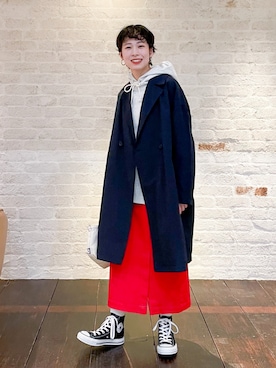 「PORT CANVAS（ポートキャンバス）のアイテム（その他）」を使った、tameさん（レディース・156cm）の冬コーディネート