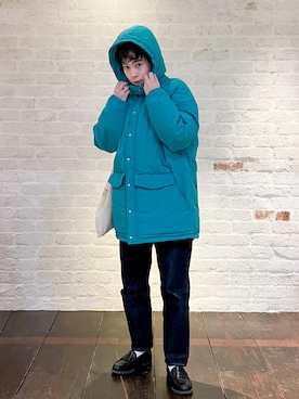 「ALLIED FEATHER+DOWN（アライドフェザーダウン）のアイテム（ジャケット/アウター）」を使った、tameさん（レディース・156cm）の冬コーディネート