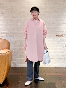 「フリンジバッグ」｜「アイテム（その他）」を使った、tameさん（レディース・156cm）の冬コーディネート