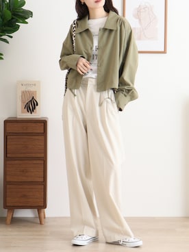 「コート」｜「アイテム（ブルゾン）」を使った、funalive_womenさん（レディース・170cm）の春コーディネート