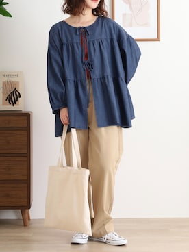 「FUNALIVE（ファンアライブ）のアイテム」を使った、funalive_womenさん（レディース・170cm）の春コーディネート