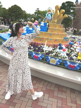 「白コーデ」｜ともみさん（レディース・158cm）の夏コーディネート