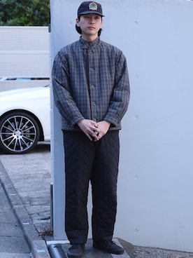 「yoko sakamoto（ヨーコサカモト）のアイテム」を使った、髙橋さん（メンズ・177cm）の冬コーディネート
