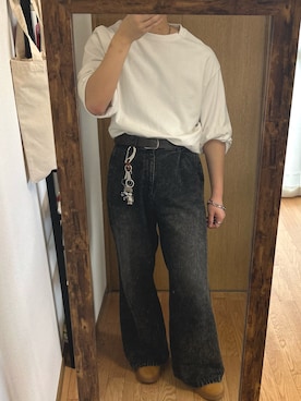 「CLEL（クレイル）のアイテム（アクセサリー）」を使った、メタさん（メンズ・178cm）の春コーディネート
