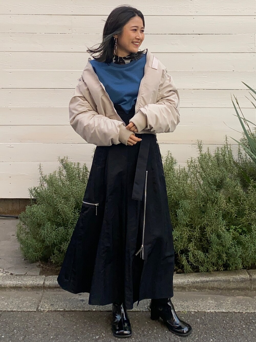 UNITED TOKYOのMA-1を使ったレディース人気ファッション