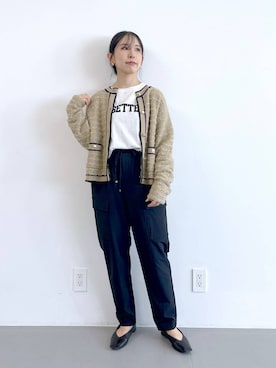「アイテム（カーゴパンツ）」を使った、なーさん（レディース・156cm・30代）の冬コーディネート
