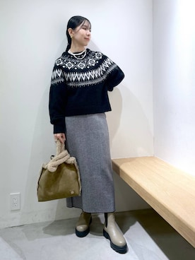 なーさん（レディース・156cm）の冬コーディネート