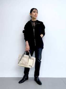 「BARNYARDSTORM（バンヤードストーム）のアイテム（トートバッグ）」を使った、なーさん（レディース・156cm）の秋コーディネート