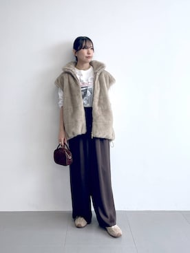 「アイテム（ベスト）」を使った、なーさん（レディース・156cm・30代）の夏コーディネート