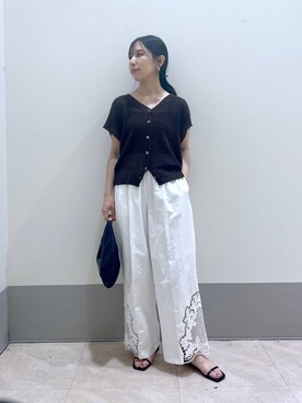 「BARNYARDSTORM（バンヤードストーム）のアイテム（トートバッグ）」を使った、なーさん（レディース・156cm）の夏コーディネート