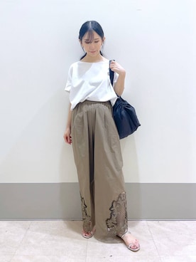 「BARNYARDSTORM」｜なーさん（レディース・156cm）の夏コーディネート