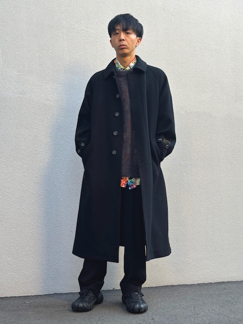 UNISEX》Super140s Prime-Over Melton Balmachan Coat/プライム