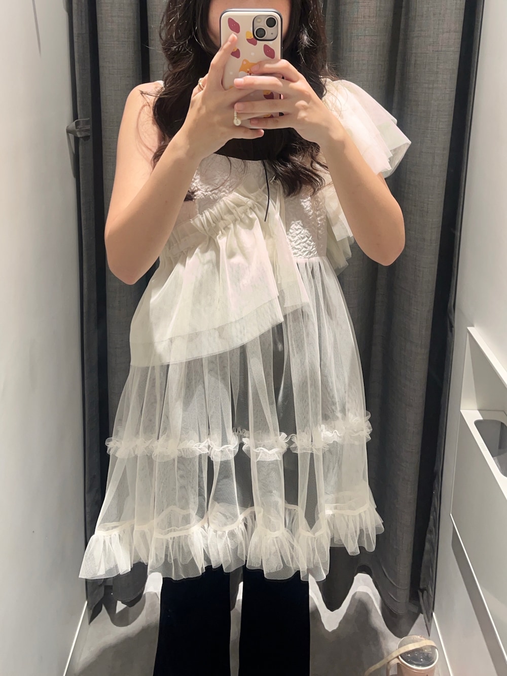 「今日のコーデ、夏コーデ、夏、wcloset、fupel、GRL」｜「fupelのセンターシームキャミセット（キャミソール、ブラウン系）」を使った、jieee03eeさん（レディース・163cm）の春コーディネートの1枚目の写真