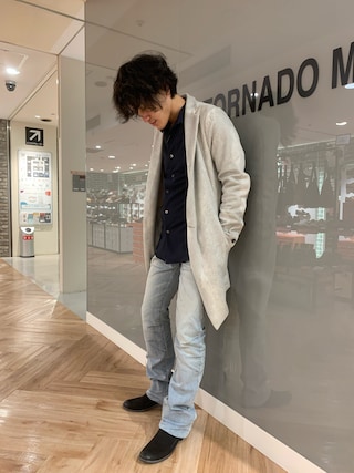 未使用 トルネードマート 強ストレッチ ダンボールニット ネオチェスターコート TORNADO MART（トルネードマート）の「TORNADO MART∴ネオ