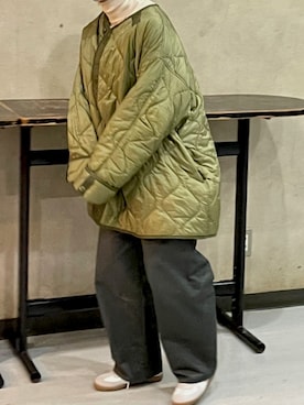 「ジャーマントレーナー」｜「アイテム（モッズコート）」を使った、kanuさん（レディース・158cm）の冬コーディネート