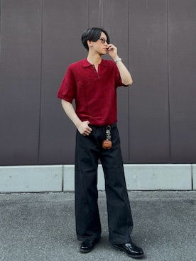 「Adoon plain（アドーンプレーン）のアイテム」を使った、shiroさん（メンズ・173cm）の夏コーディネート