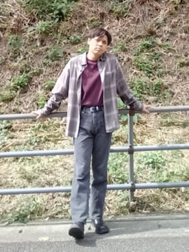 「アイテム（ブーツ）」を使った、れいさん（メンズ・174cm）の秋コーディネート