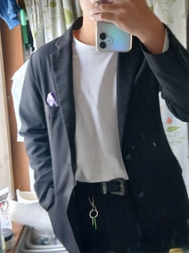 「アイテム（バンダナ/スカーフ）」を使った、れいさん（メンズ・174cm）の秋コーディネート