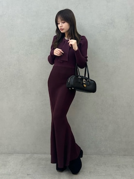 「RESEXXY（リゼクシー）のアイテム（ワンピース）」を使った、FUMIKAさん（レディース・155cm）の秋コーディネート