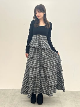 「RESEXXY（リゼクシー）のアイテム（ワンピース）」を使った、FUMIKAさん（レディース・155cm）の秋コーディネート
