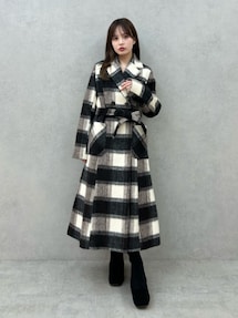 ミディレングスシャギーチェックコート｜リゼクシー（RESEXXY）公式