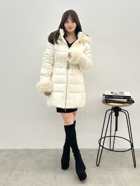 「アイテム（ダウンジャケット/コート）」を使った、FUMIKAさん（レディース・155cm）の秋コーディネート