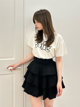 「RESEXXY（リゼクシー）のアイテム（Tシャツ/カットソー）」を使った、FUMIKAさん（レディース・155cm）の夏コーディネート