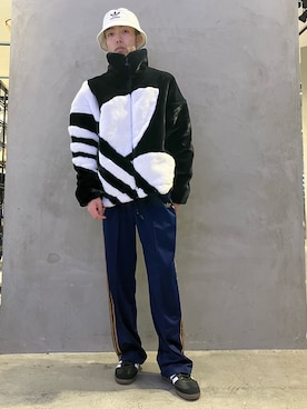 「adidas（アディダス）のアイテム（ハット）」を使った、TTさん（メンズ・166cm）の秋コーディネート