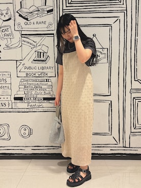 「NOLLEY’S Sophi（ノーリーズソフィ）のアイテム（アクセサリー）」を使った、mahiru さん（レディース・164cm）の春コーディネート