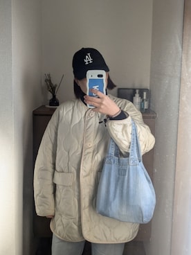 「Ray BEAMS（レイビームス）のアイテム（ブルゾン）」を使った、KARINさん（レディース・157cm）の秋コーディネート