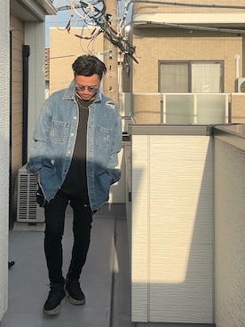 「アイテム（デニムジャケット）」を使った、（asatomoz）さん（メンズ・170cm・40代）の秋コーディネート