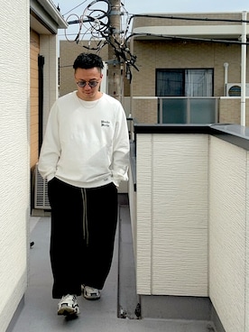 「アイテム（スウェット）」を使った、（asatomoz）さん（メンズ・170cm・40代）の秋コーディネート