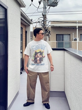 「JINS（ジンズ）のアイテム」を使った、（asatomoz）さん（メンズ・170cm）の夏コーディネート