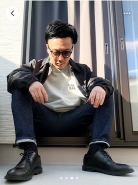「Ray-Ban（レイバン）のアイテム」を使った、（asatomoz）さん（メンズ・170cm）の冬コーディネート
